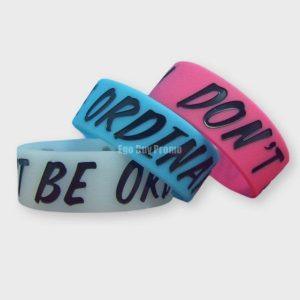 1 inch silicone wristbands big size silicone bracelets with custom logo