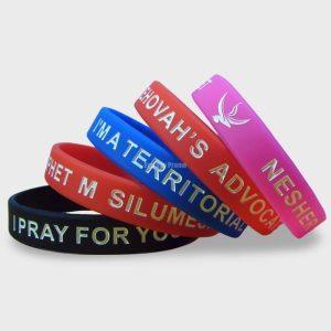Debossed Custom Silicone Wristbands With Logo - 1 Piece MOQ | $0.09/Pc | 3-7 Days Fast Delivery
