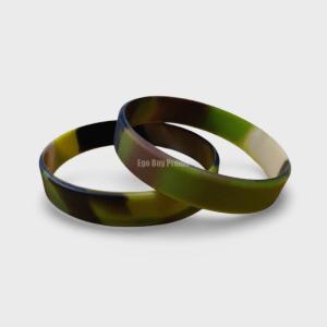 Camo silicone wristbands swirl silicone bracelets mixed-color rubber wristbands