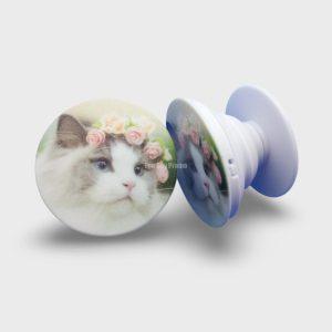 ABS pop phone grip full color printing phone grip with washable adhesive