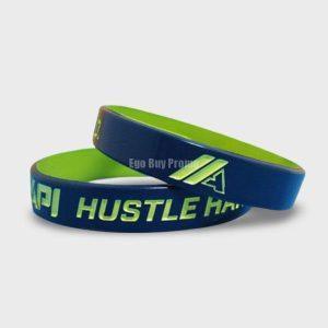 Painted silicone wristbands color coated silicone bracelets