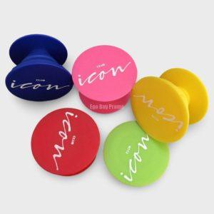 Colorful pop phone grip full color printing phone grip with washable adhesive
