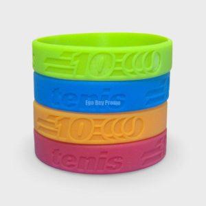 Debossed engraved sunken silicone wristbands custom silicone bracelets