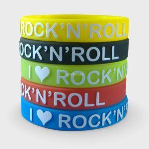 Embossed and color printrd silicone wristbands raised silicone bracelets