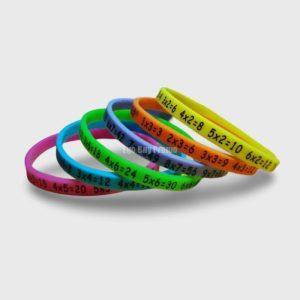 Thin silicone wristbands 1/4 inch 0.6cm silicone bracelets with custom logo
