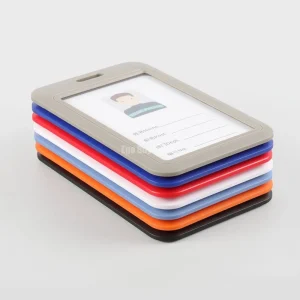 Custom Full Color Printing UV Printing ABS Sliding Card Holder for Lanyards