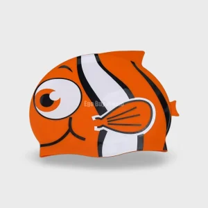 Multi-color, Clownfish Shape, Shark Shape Silicone Swimming Caps for Kids